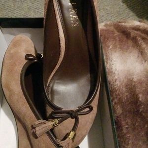 Ralph lauren wedge heels nwot